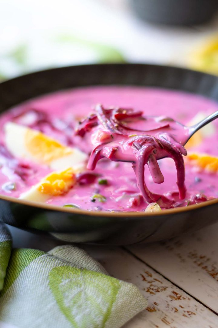 Šaltibarščiai (Cold Beetroot Soup) | Taste of Lithuania