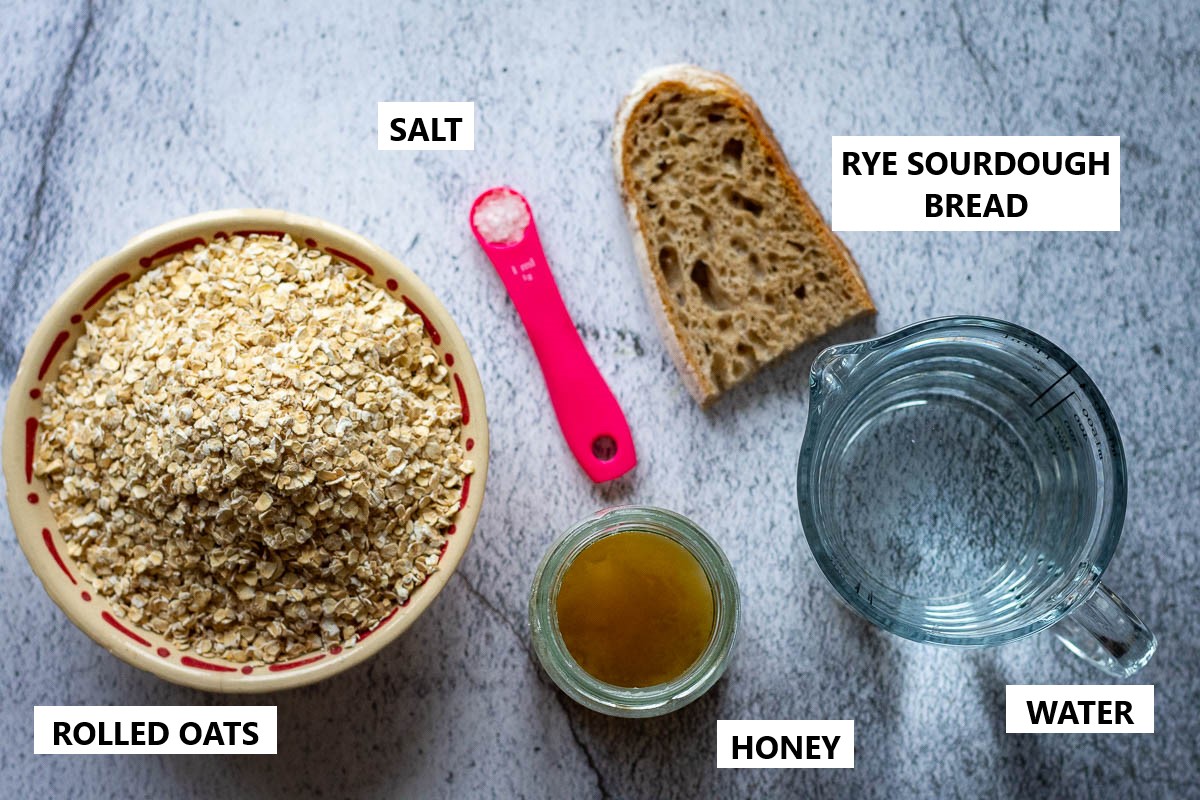 Ingredients for Lithuanian oat kissel.