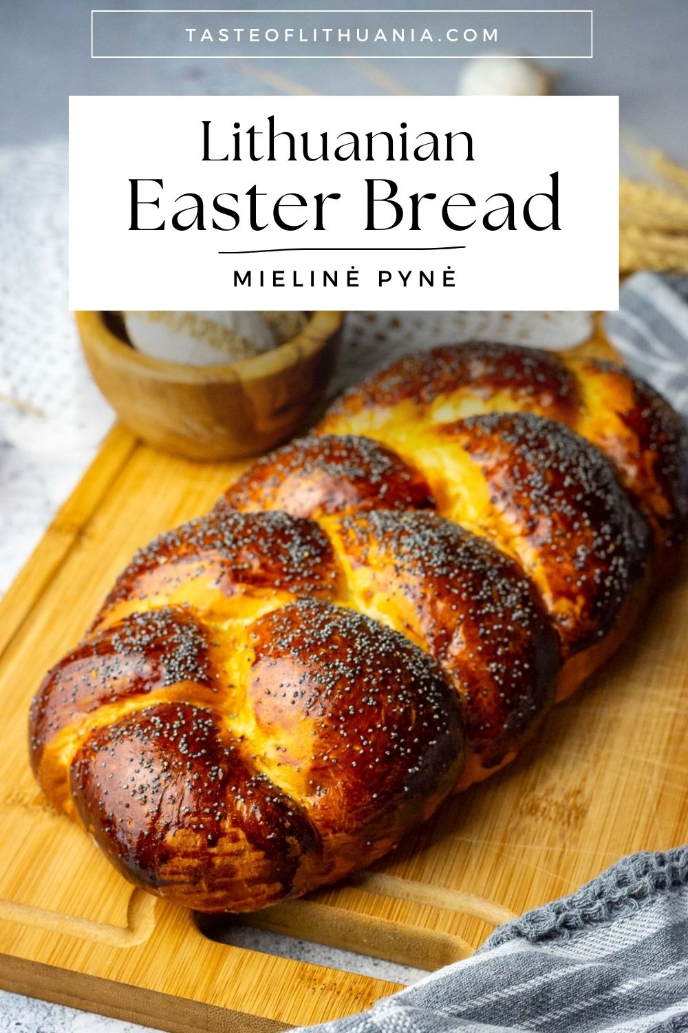 Lithuanian Easter Bread Pin For Pinterest. 