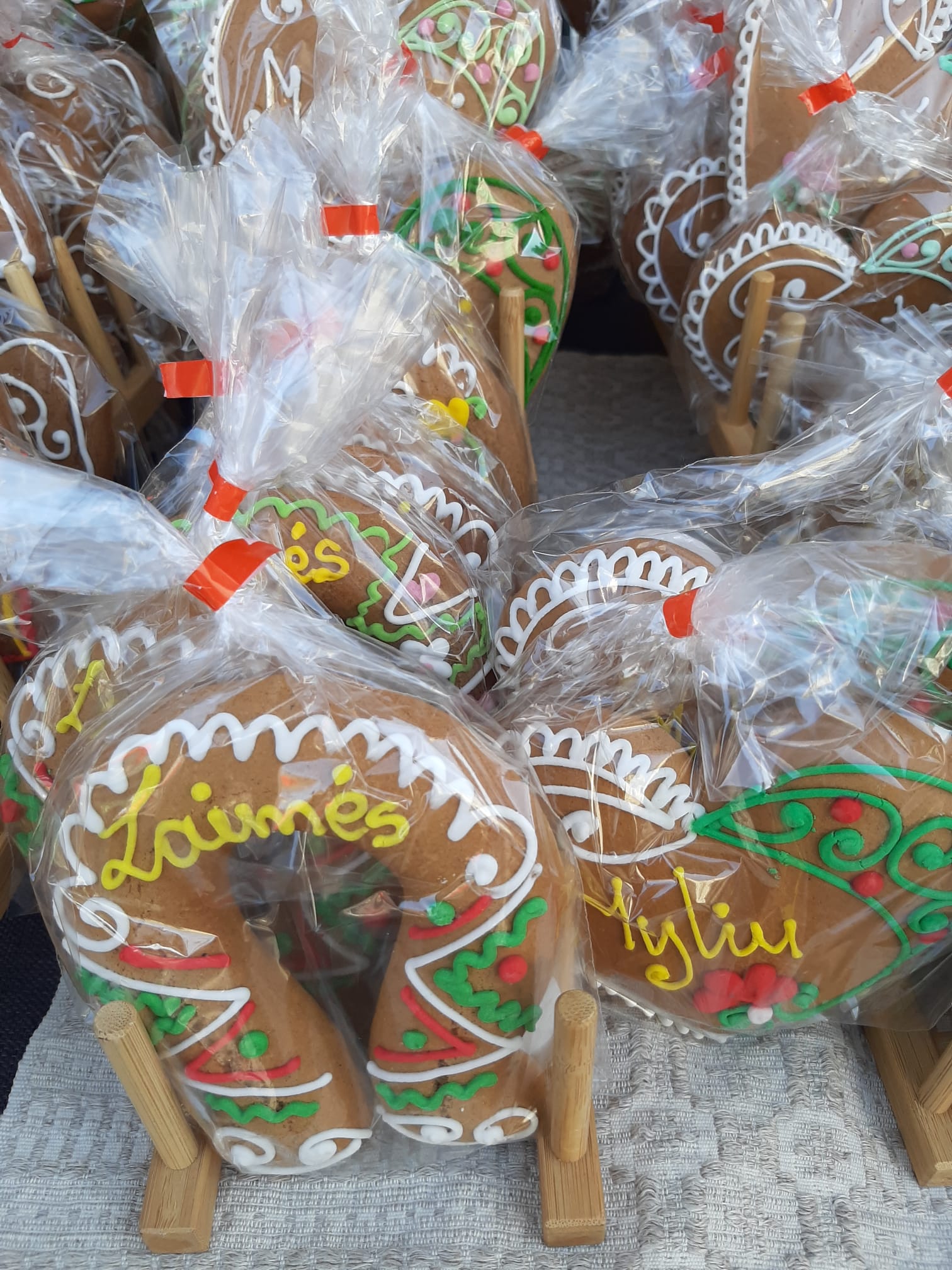 Traditional St Casimir's Fair Gingerbread Cookies with icing.