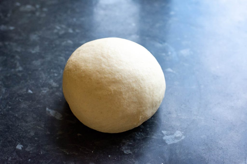 A ball of dough for dumplings. 