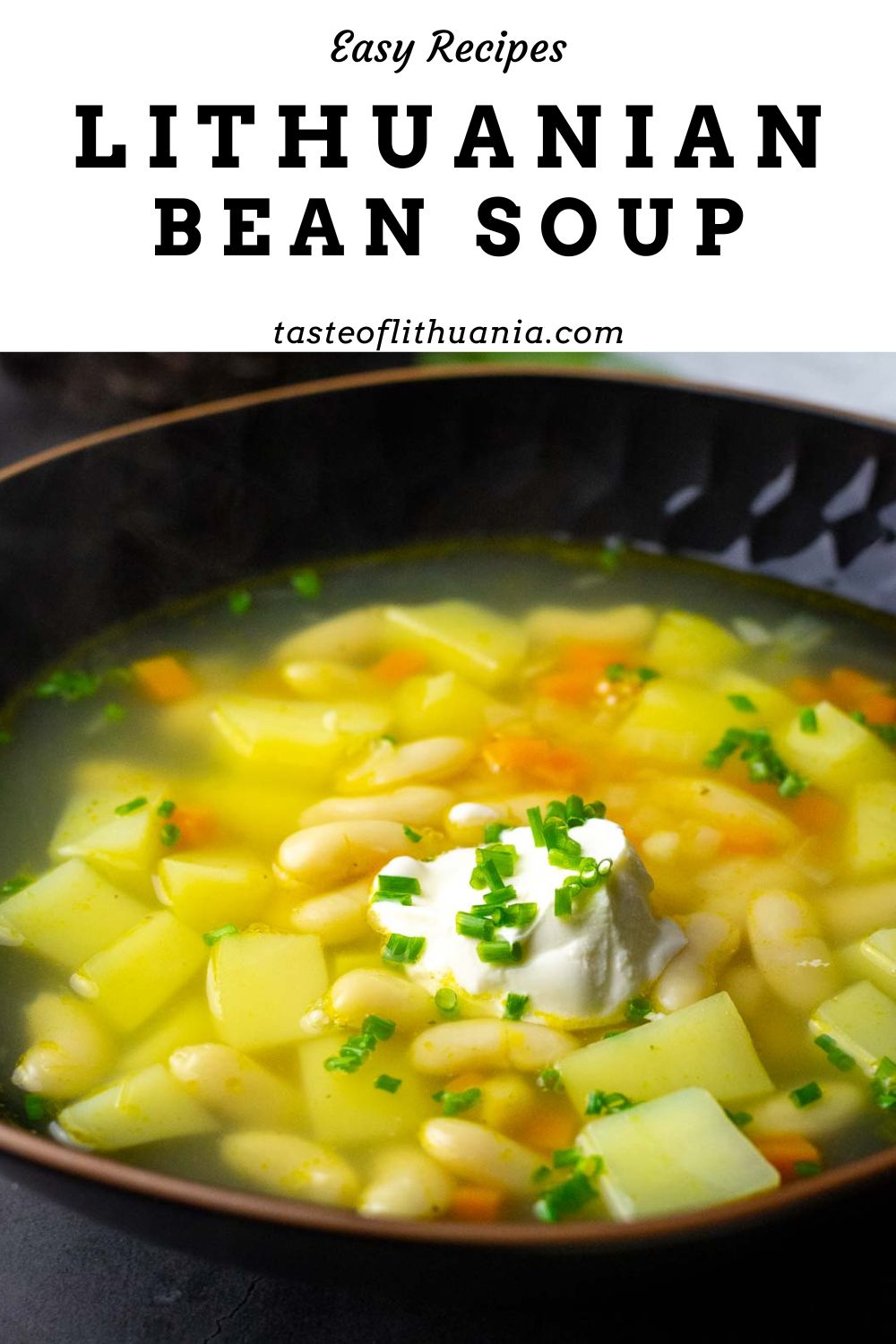 Lithuanian Bean Soup Pin for Pinterest. 