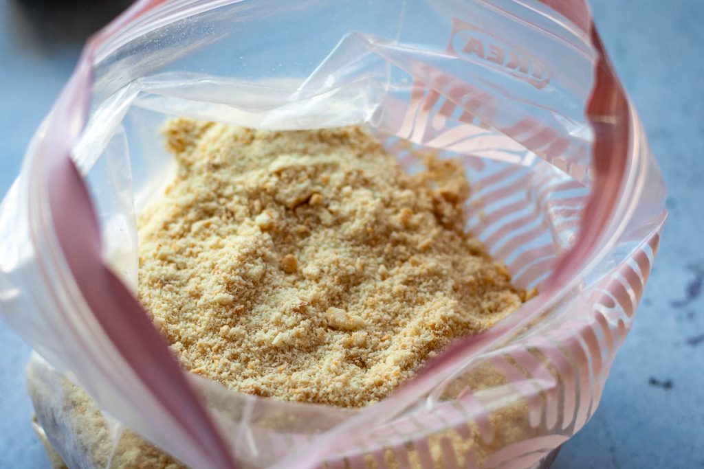 Cookies crushed into powder.