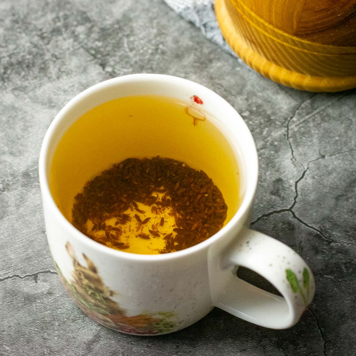 A mugful of Lithuanian Caraway Seed tea. 